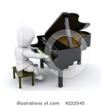 Royalty-Free (RF) Piano Clipart Illustration by KJ Pargeter - Stock Sample #222045
