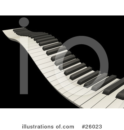 Piano Keyboard Clipart #26023 by KJ Pargeter