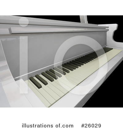 Royalty-Free (RF) Piano Clipart Illustration by KJ Pargeter - Stock Sample #26029