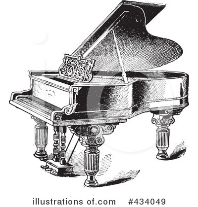Royalty-Free (RF) Piano Clipart Illustration by BestVector - Stock Sample #434049