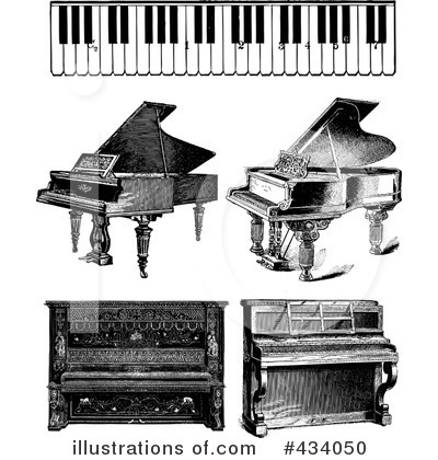 Royalty-Free (RF) Piano Clipart Illustration by BestVector - Stock Sample #434050