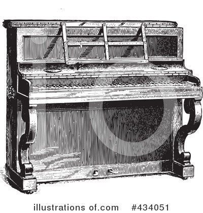 Royalty-Free (RF) Piano Clipart Illustration by BestVector - Stock Sample #434051