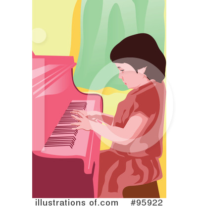 Royalty-Free (RF) Piano Clipart Illustration by mayawizard101 - Stock Sample #95922