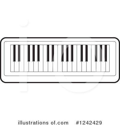 Royalty-Free (RF) Piano Keyboard Clipart Illustration by Lal Perera - Stock Sample #1242429