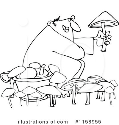 Royalty-Free (RF) Picking Mushrooms Clipart Illustration by djart - Stock Sample #1158955