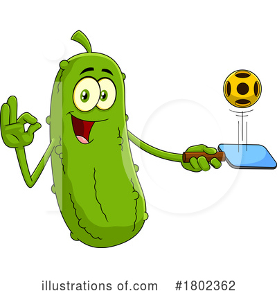 Royalty-Free (RF) Pickleball Clipart Illustration by Hit Toon - Stock Sample #1802362