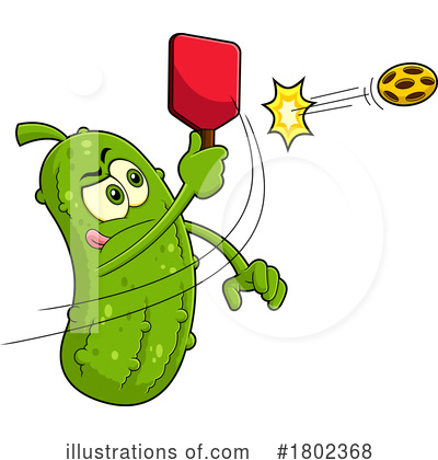 Royalty-Free (RF) Pickleball Clipart Illustration by Hit Toon - Stock Sample #1802368