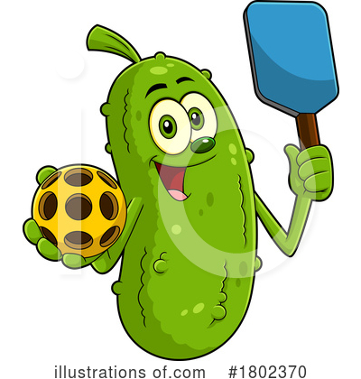 Royalty-Free (RF) Pickleball Clipart Illustration by Hit Toon - Stock Sample #1802370