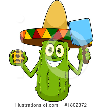 Royalty-Free (RF) Pickleball Clipart Illustration by Hit Toon - Stock Sample #1802372