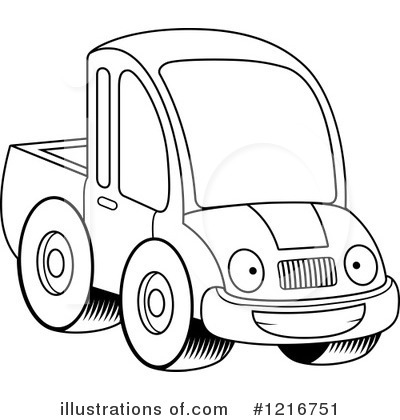 Royalty-Free (RF) Pickup Truck Clipart Illustration by Cory Thoman - Stock Sample #1216751