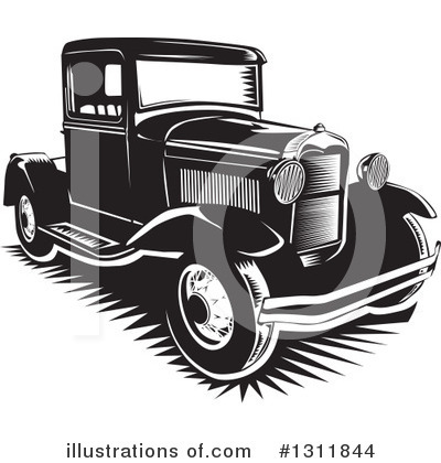 Pickup Truck Clipart #1311844 by David Rey