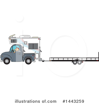 Royalty-Free (RF) Pickup Truck Clipart Illustration by djart - Stock Sample #1443259