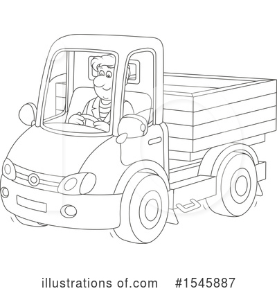 Pickup Truck Clipart #1545887 by Alex Bannykh
