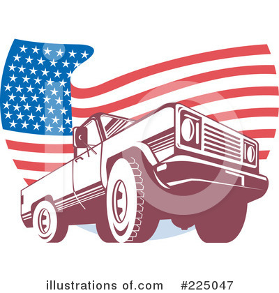 Royalty-Free (RF) Pickup Truck Clipart Illustration by patrimonio - Stock Sample #225047