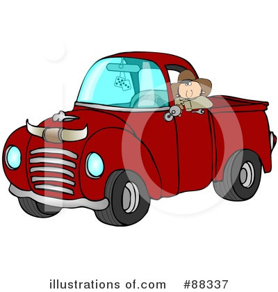 Royalty-Free (RF) Pickup Truck Clipart Illustration by djart - Stock Sample #88337