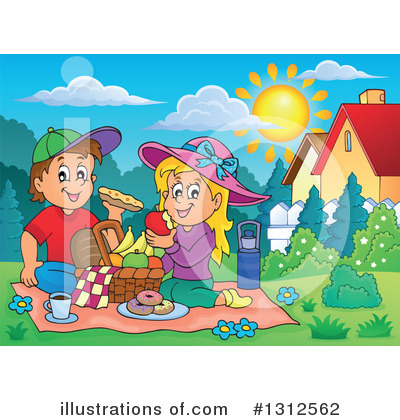 Royalty-Free (RF) Picnic Clipart Illustration by visekart - Stock Sample #1312562