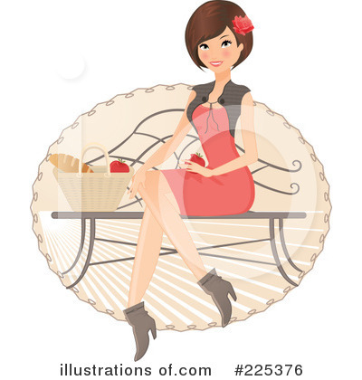 Park Bench Clipart #225376 by Melisende Vector