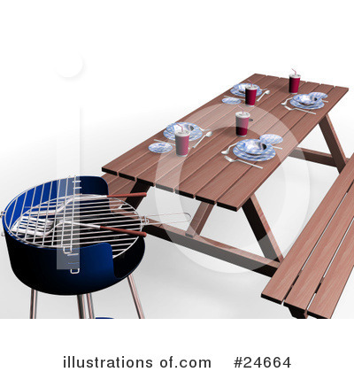 Royalty-Free (RF) Picnic Clipart Illustration by KJ Pargeter - Stock Sample #24664