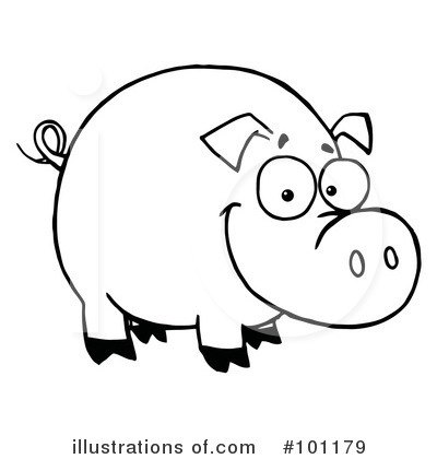Royalty-Free (RF) Pig Clipart Illustration by Hit Toon - Stock Sample #101179