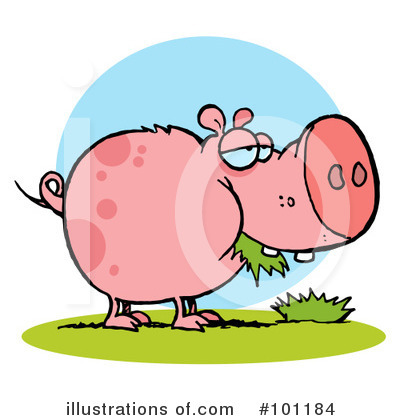 Royalty-Free (RF) Pig Clipart Illustration by Hit Toon - Stock Sample #101184