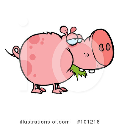 Royalty-Free (RF) Pig Clipart Illustration by Hit Toon - Stock Sample #101218