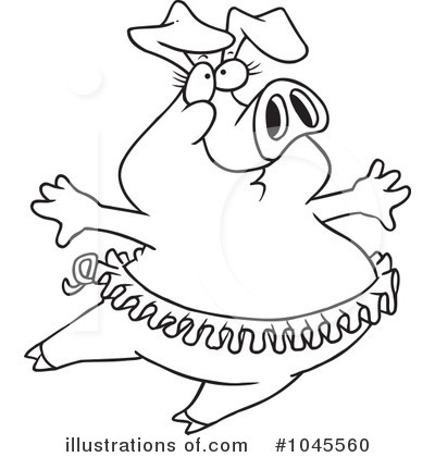 Royalty-Free (RF) Pig Clipart Illustration by toonaday - Stock Sample #1045560