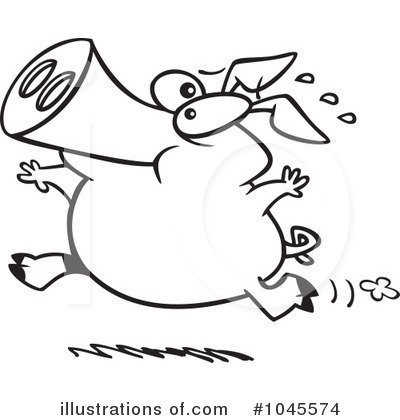 Royalty-Free (RF) Pig Clipart Illustration by toonaday - Stock Sample #1045574
