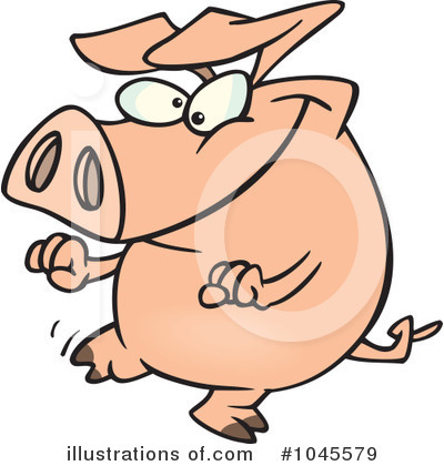 Royalty-Free (RF) Pig Clipart Illustration by toonaday - Stock Sample #1045579