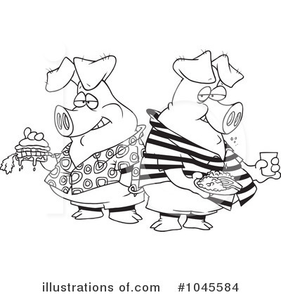 Royalty-Free (RF) Pig Clipart Illustration by toonaday - Stock Sample #1045584