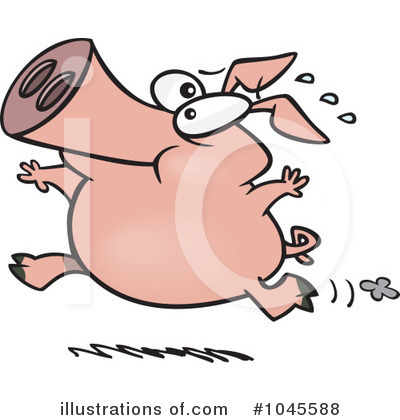 Royalty-Free (RF) Pig Clipart Illustration by toonaday - Stock Sample #1045588