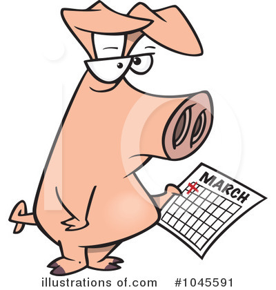 Royalty-Free (RF) Pig Clipart Illustration by toonaday - Stock Sample #1045591