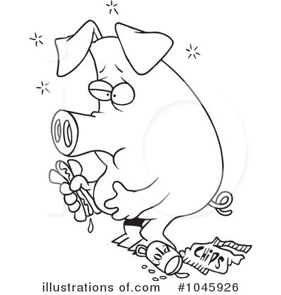 Royalty-Free (RF) Pig Clipart Illustration by toonaday - Stock Sample #1045926