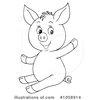 Royalty-Free (RF) Pig Clipart Illustration by Alex Bannykh - Stock Sample #1058914