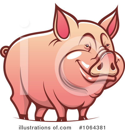Royalty-Free (RF) Pig Clipart Illustration by Vector Tradition SM - Stock Sample #1064381