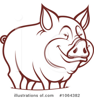 Royalty-Free (RF) Pig Clipart Illustration by Vector Tradition SM - Stock Sample #1064382