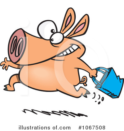 Royalty-Free (RF) Pig Clipart Illustration by toonaday - Stock Sample #1067508