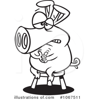 Royalty-Free (RF) Pig Clipart Illustration by toonaday - Stock Sample #1067511