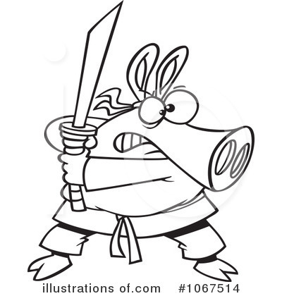 Royalty-Free (RF) Pig Clipart Illustration by toonaday - Stock Sample #1067514