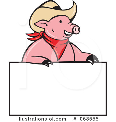 Royalty-Free (RF) Pig Clipart Illustration by patrimonio - Stock Sample #1068555