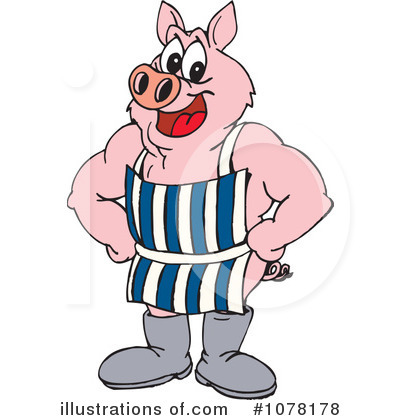 Royalty-Free (RF) Pig Clipart Illustration by Dennis Holmes Designs - Stock Sample #1078178