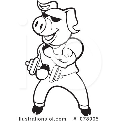 Royalty-Free (RF) Pig Clipart Illustration by Lal Perera - Stock Sample #1078905