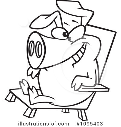Royalty-Free (RF) Pig Clipart Illustration by toonaday - Stock Sample #1095403
