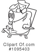 Pig Clipart #1095403 by toonaday