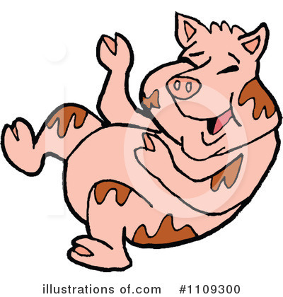 Royalty-Free (RF) Pig Clipart Illustration by LaffToon - Stock Sample #1109300