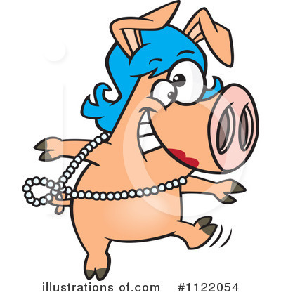 Royalty-Free (RF) Pig Clipart Illustration by toonaday - Stock Sample #1122054