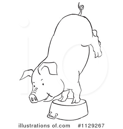 Royalty-Free (RF) Pig Clipart Illustration by Picsburg - Stock Sample #1129267