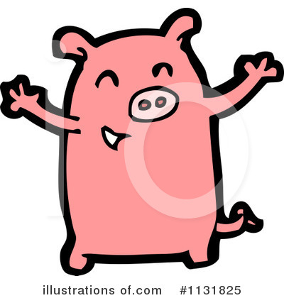 Royalty-Free (RF) Pig Clipart Illustration by lineartestpilot - Stock Sample #1131825