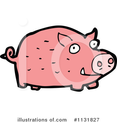 Royalty-Free (RF) Pig Clipart Illustration by lineartestpilot - Stock Sample #1131827