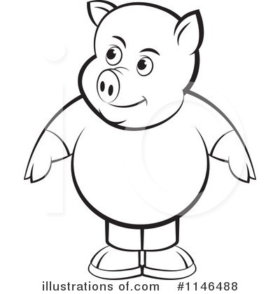 Royalty-Free (RF) Pig Clipart Illustration by Lal Perera - Stock Sample #1146488
