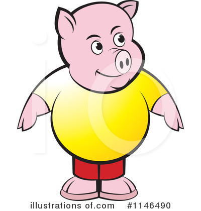Royalty-Free (RF) Pig Clipart Illustration by Lal Perera - Stock Sample #1146490